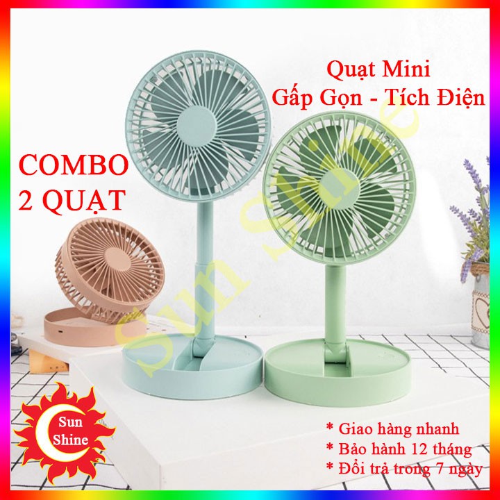 Quạt Mini Gấp Gọn Cầm Tay ⚡️𝐅𝐑𝐄𝐄 𝐒𝐇𝐈𝐏⚡️ Quạt Tích Điện Để Bàn