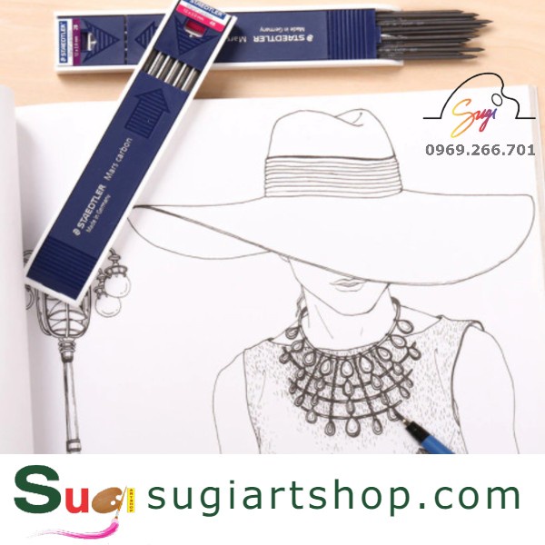 RUỘT CHÌ 2.0MM 4B STAEDTLER MARS CARBON [ Sugi art shop ]