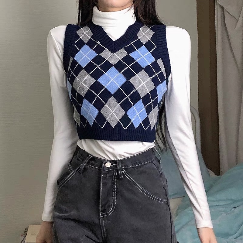 Áo Croptop Gile Len Montogi Hoạ Tiết Quả Trám Trendy (ẢNH THẬT+VIDEO) | BigBuy360 - bigbuy360.vn