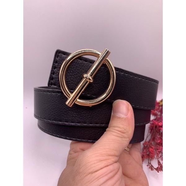 Thắt lưng nam, Dây nịt da khóa Q mặt đồng và thép không gỉ - Hàng hiệu cao cấp