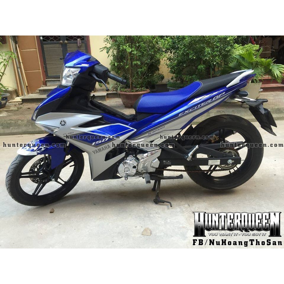 Tem rời dán xe Exciter 150. Mẫu GP 2016 xanh bạc. Sửa theo yêu cầu