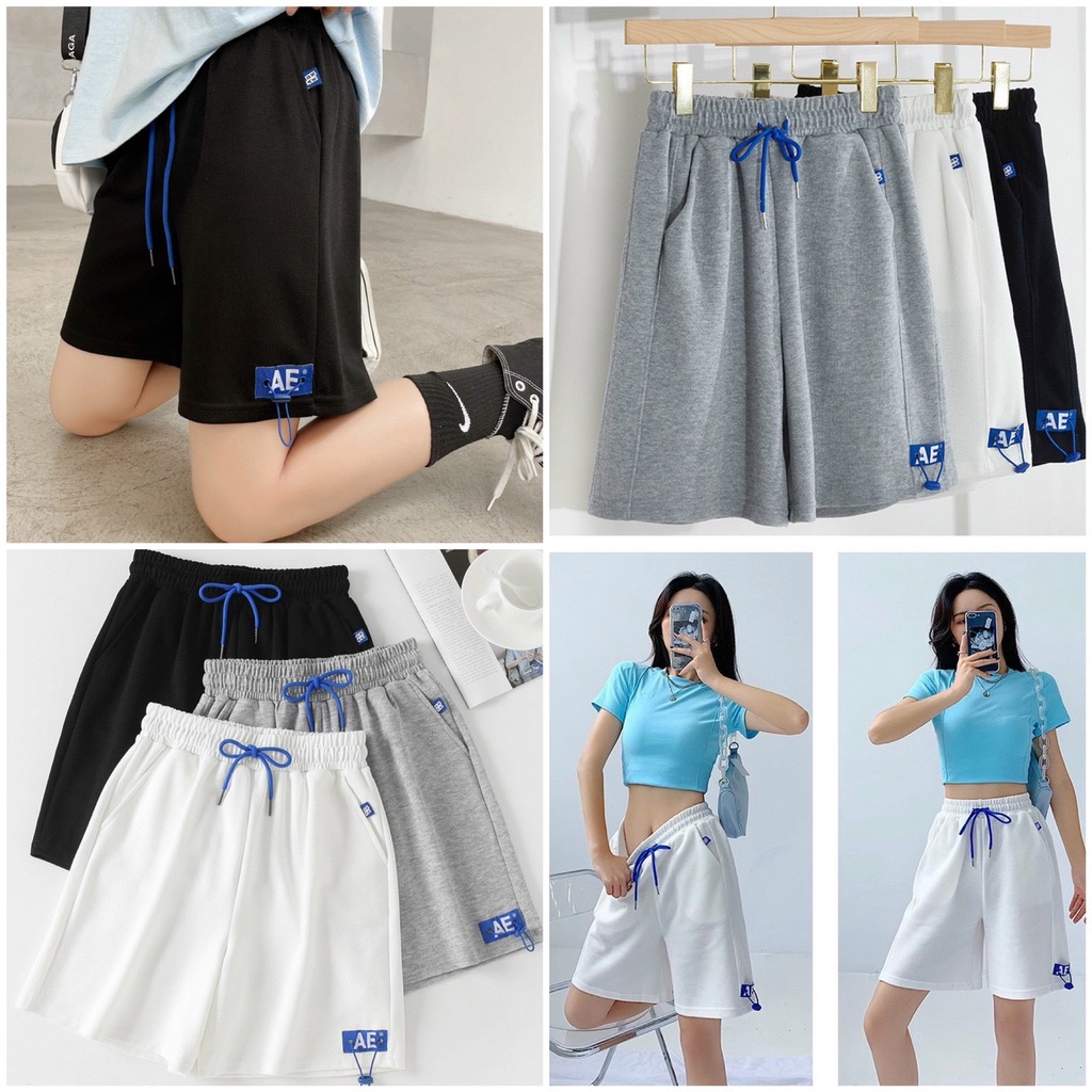 [VÔ ĐỊCH GIÁ SHOPPE] Quần đùi AE TEAM xanh thiết kế Unisex kiểu bazic | BigBuy360 - bigbuy360.vn