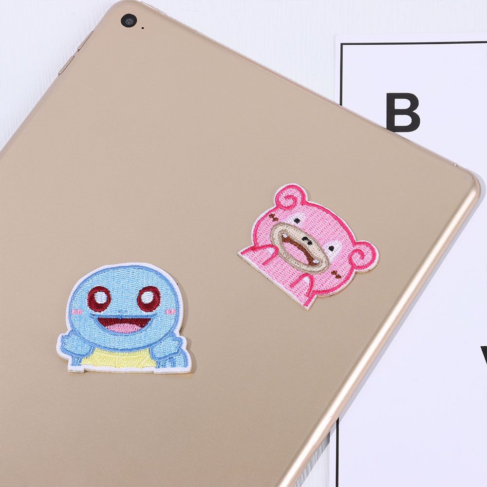 SHOUHOU Pokemon Water Bottle Stickers Anime Game Self-adhesive Patch DIY Clothes Bag Accessories Badges Patches