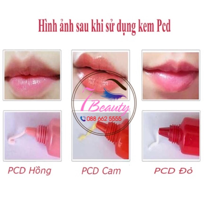 [Hộp 10Tuýp]Dưỡng Môi PCD Kích Màu Dùng Sau Xăm