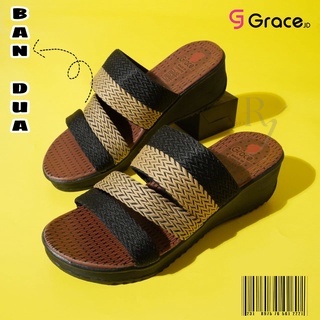 Image of GRACE [BIOZA BAN 3M] Sandal Cewek Turki/ Sendal Hak Wanita Turkey Slop/ Sandal Wedges Slop Cewek