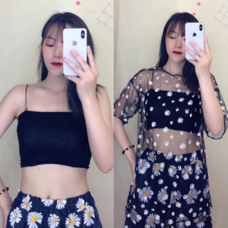 Áo choàng lưới hoa cúc siêu hit