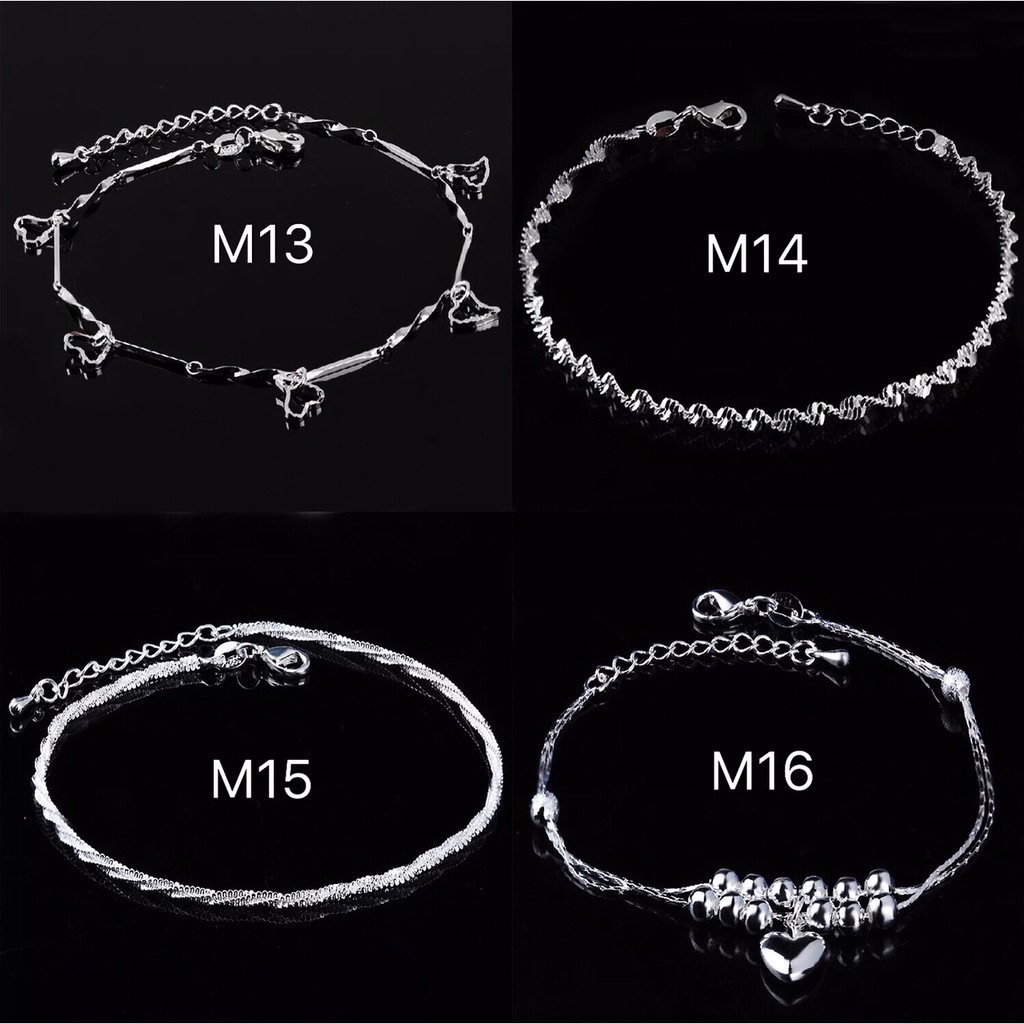 Vòng chân lắc chân bạc Hàn Quốc 18 mẫu LC29 | BigBuy360 - bigbuy360.vn