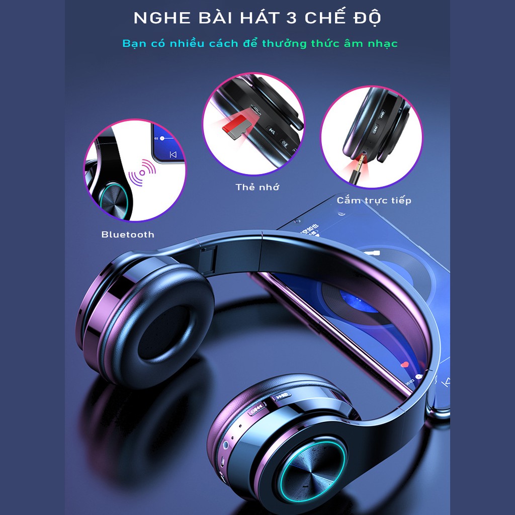 Tai Nghe Chụp Tai Bluetooth Không Dây SIDOTECH B39S Chống Ồn Pin Trâu Chơi Thể Thao Gaming Pubg Mobile Android Iphone | BigBuy360 - bigbuy360.vn