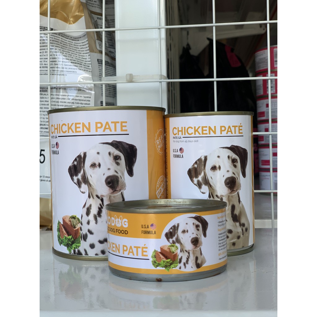 Patê cho chó làm từ thịt gà tươi Hello Dog Chicken Pate 190g, 400g, 850g