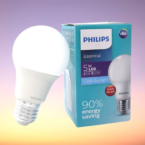 Bóng đèn LED tròn Philips LED bulb Essential 5W ánh sáng Vàng/Trắng