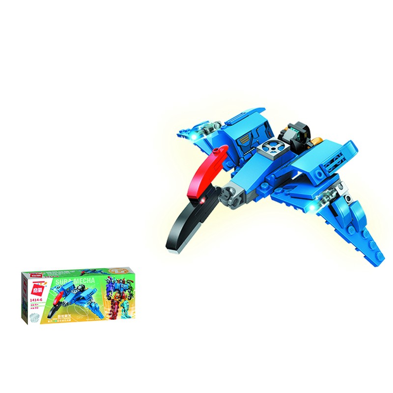 Xếp hình đồ chơi lắp ráp trí tuệ sáng tạo mô hình tàu chiến cho bé yêu 8 in 1