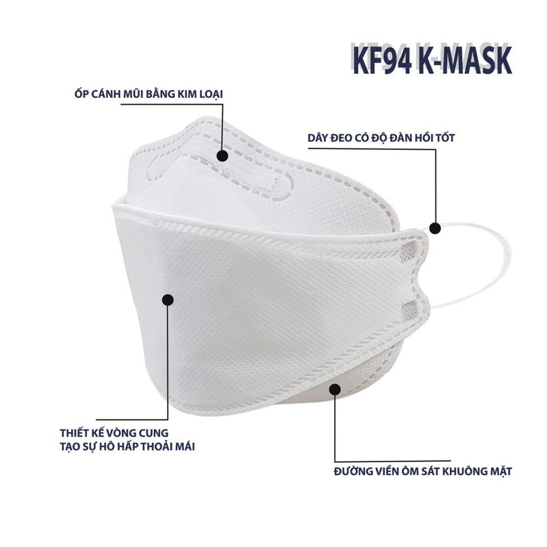 Khẩu Trang 4D Mask TH Mask KF94 [ Gía Xưởng ] Kháng Khuẩn Tiêu Chuẩn Hàn Quốc Ôm Sát Không Đau Tai