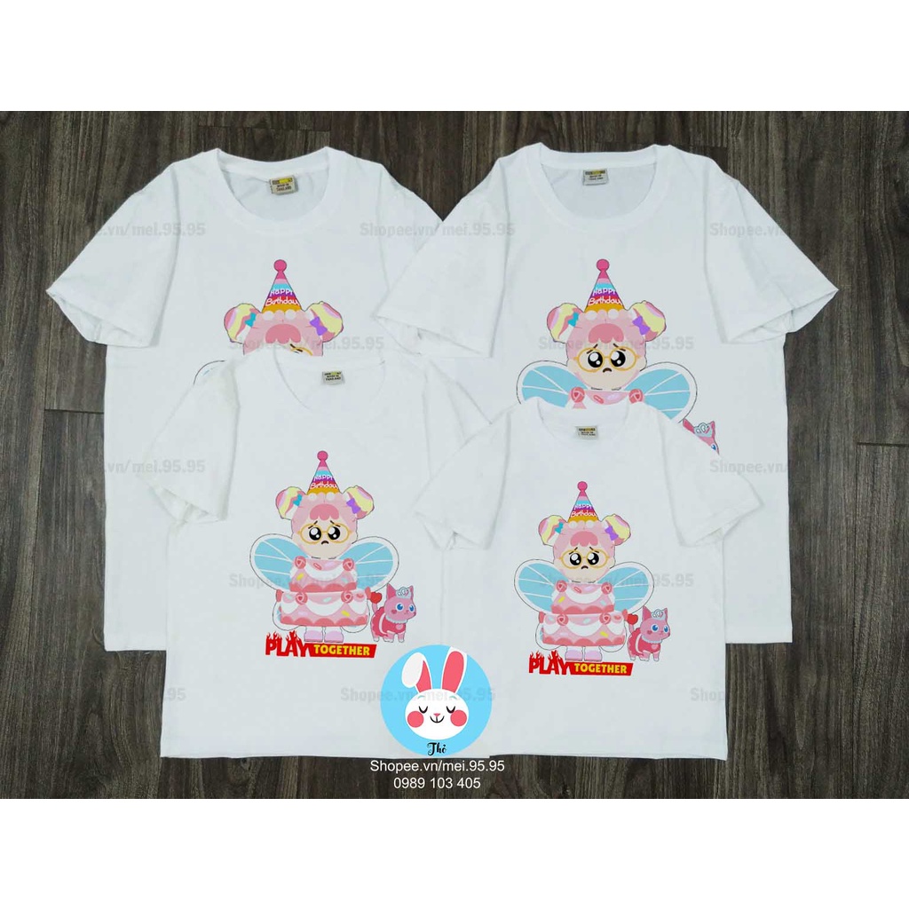 Áo thun Play Together giá rẻ - Bánh Kem Cute - Hình in cực nét dễ thương