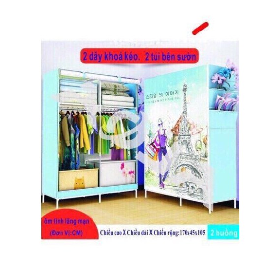 TỦ QUẦN ÁO 2 BUỒNG
