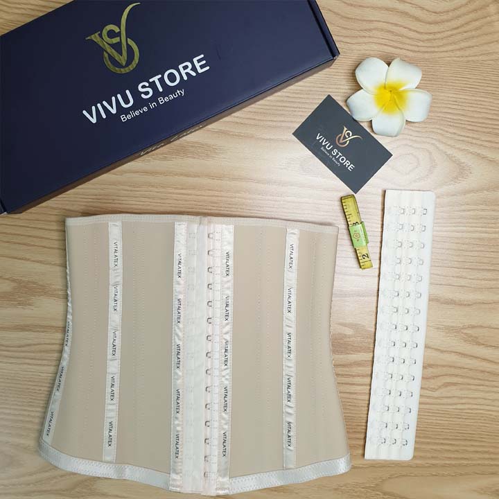 Đai Nịt Bụng Cao Cấp Vita Latex 22 Xương. Tặng Kèm Thanh Nới + Lót Liner + Thước Dây