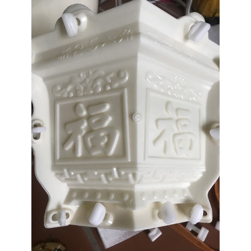 Khuôn chậu cảnh lục giác 25 mẫu chữ hán