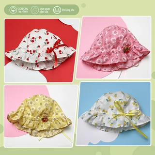 Nón chống nắng cho bé sơ sinh 0-6 tháng PocoHome, Mũ rộng vành thiết kế phong cách dễ thương Hàn Quốc HOT