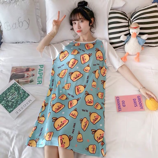 (ORDER) Váy ngủ lụa cộc tay hoạt hình cute, hàng Quảng Châu (20 mẫu - kéo ảnh xem thêm)
