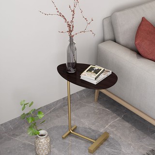 Bàn bên nhỏ hình chữ C sáng tạo, bàn cà phê có thể di chuyển được, ghế sofa nhẹ sắt rèn sang trọng