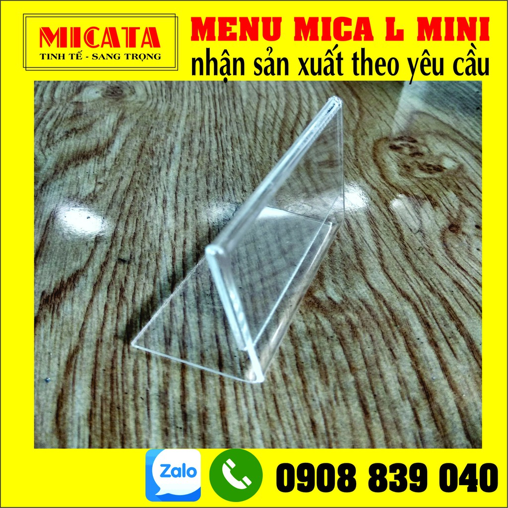 KỆ MENU MICA L MINI kích thước nhỏ ok
