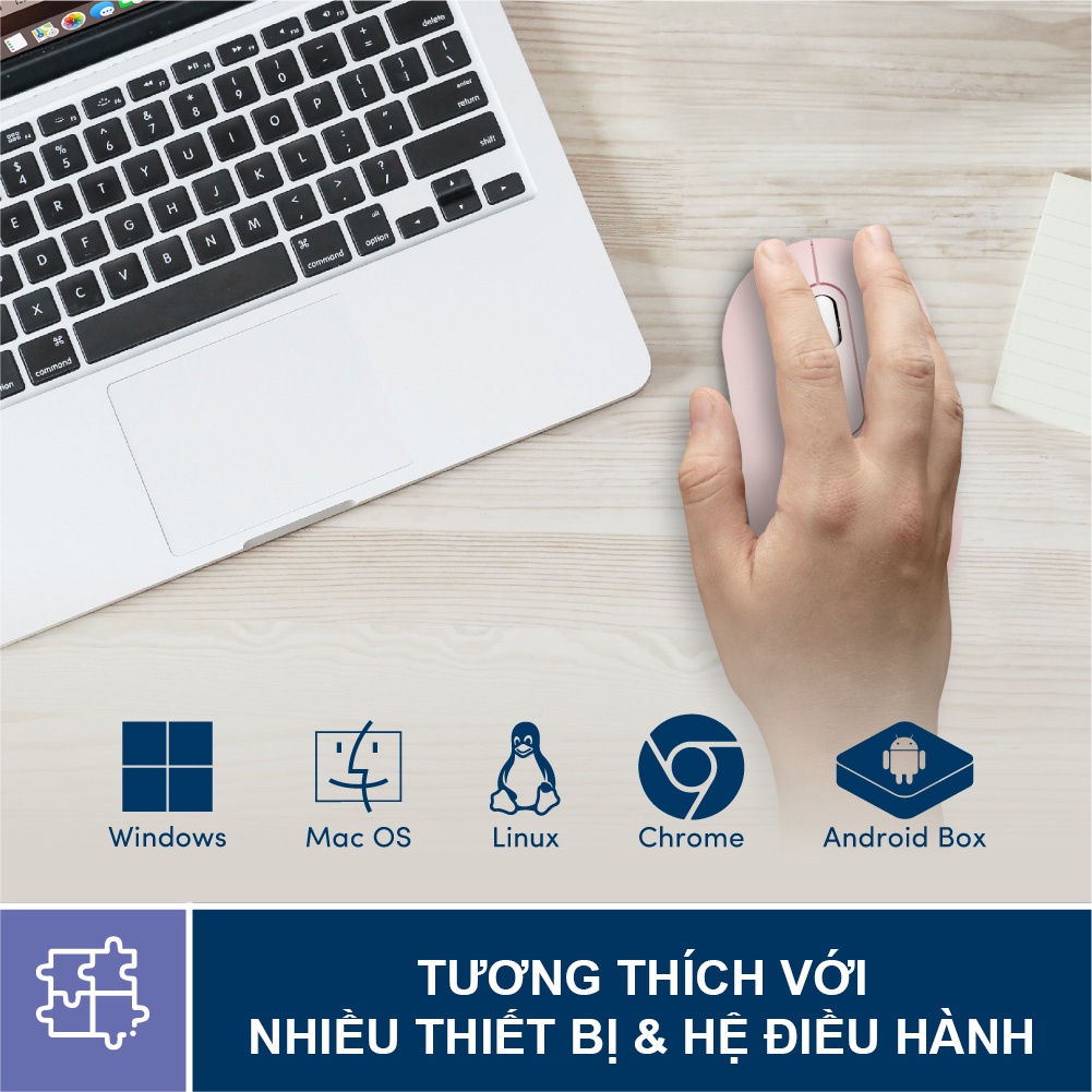 Chuột máy tính không dây PROLiNK GM2001 chống ồn, kháng khuẩn, độ nhạy cao, tiết kiệm pin dành cho PC, Laptop