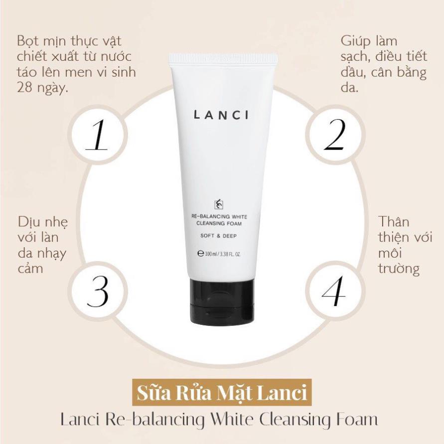 Sữa rửa mặt diụ nhẹ sạch sâu, an toàn lành tính cho mọi loại da Lanci 100 ml [ CHÍNH HÃNG ]