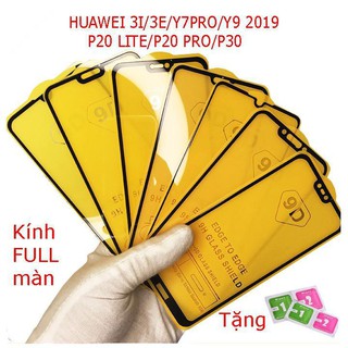 Cường lực HUAWEI Y7 PRO 2018, Y7 PRO 2019 ,Y9 2019,NOVA 3I,NOVA 3E,P2O LITE, P2O PRO ,P3O,P30 LITE Tăng kèm giấy lau
