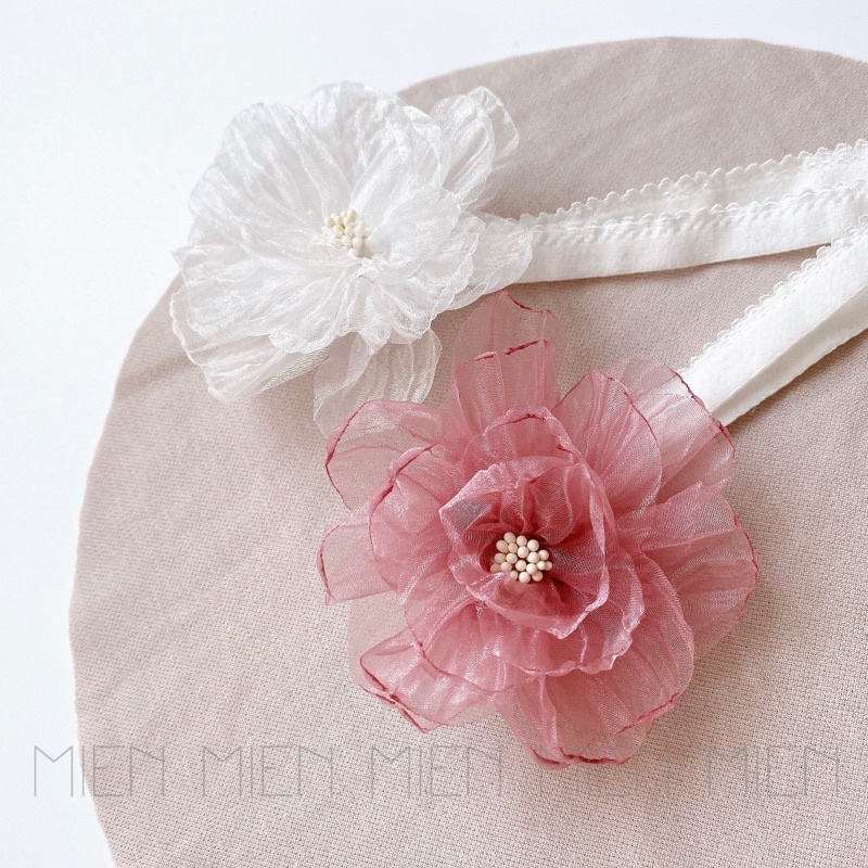 (P05) Băng đô turban hoa 3D cho bé gái MIEN