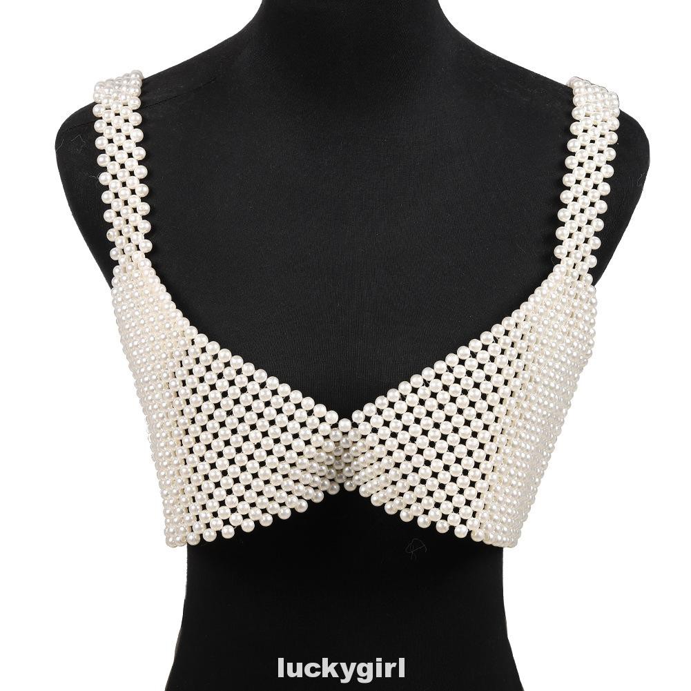 Áo màu trơn phối ngọc trai thời trang dành cho nữ