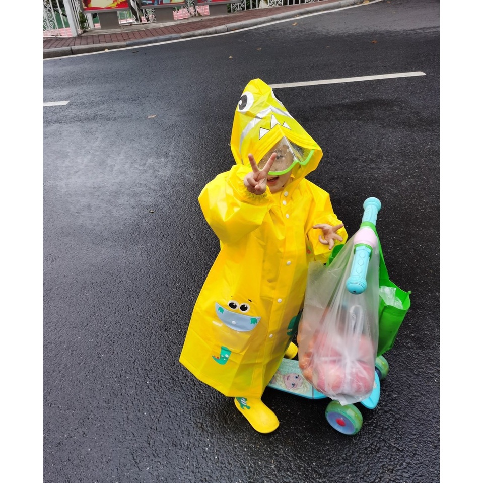 Áo Mưa Trẻ Em, Áo Mưa Cho Bé Trai Bé Gái Chính Hãng Smally Cao Cấp, Siêu Nhẹ, Siêu Dai