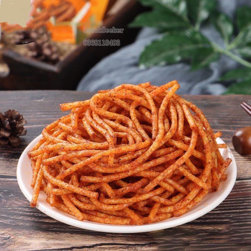 Tăm cay vị gạch cua - SNACKSEEKER - Tăm cay gói to 38g ăn vặt cay Trung Quốc