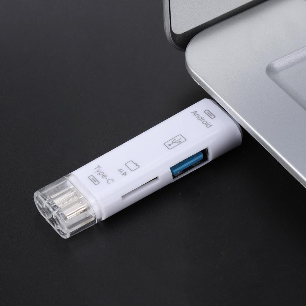 Đầu đọc thẻ nhớ đa năng USB2.0 + Micro USB Hub Type-C 3.1 cho điện thoại & máy tính