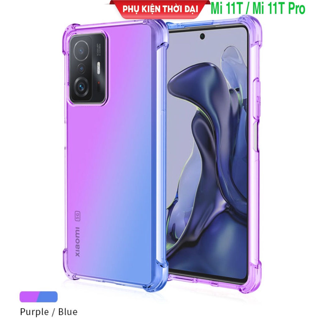 Ốp lưng Xiaomi Mi 10T Pro / Mi 10T / Mi 11T / Mi 11T Pro dẻo TPU đa sắc lồi 4 góc cao cấp