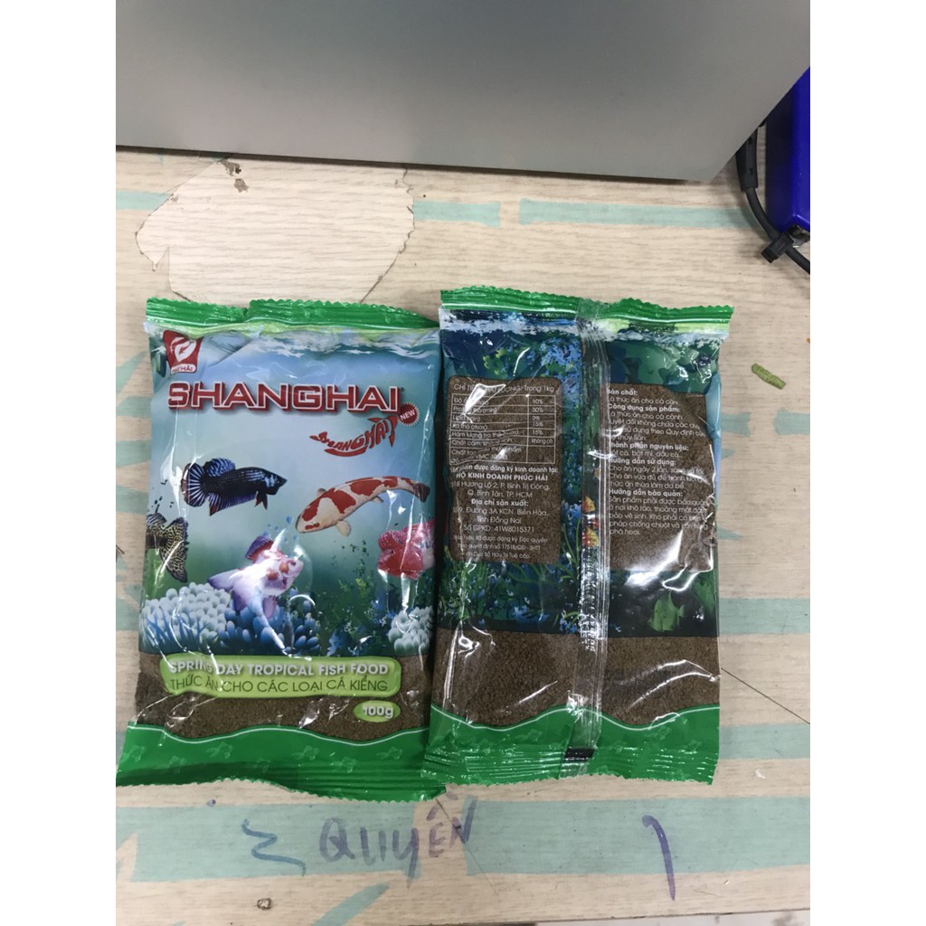 Thức ăn cho cá ShangHai gói 500g- CÁM CÁ CẢNH-Vừa Miệng Cá Size Lớn, Giúp Cá Cảm Giác Đớp Mồi, Mau Ăn, Chóng Lớn