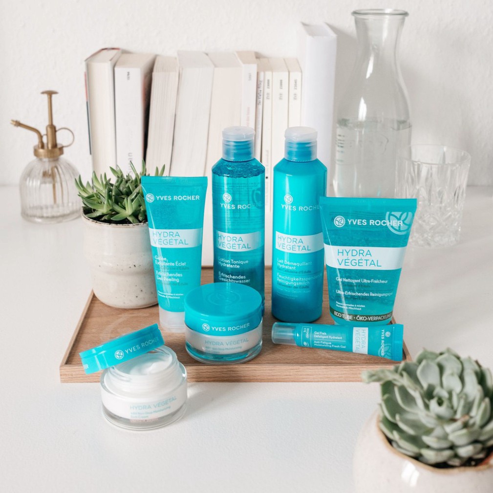 YvR_Gel rửa mặt cấp nước 390ml/125ml Hydra vegetal Yves Rocher cho da thường, da hỗn hợp