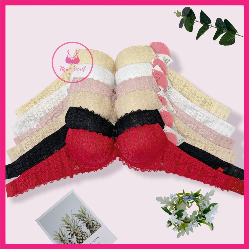 Áo lót, áo ngực nâng Thái ren có gọng, Cup lớn nâng ngực, đệm 3cm hàng đẹp màu xinh