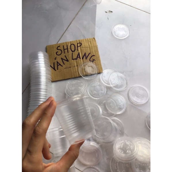 50 cốc nhựa dùng một lần kèm nắp đủ kích cỡ 140ml, 280ml, 300ml, 400ml, 500ml, 700ml, 1 lít