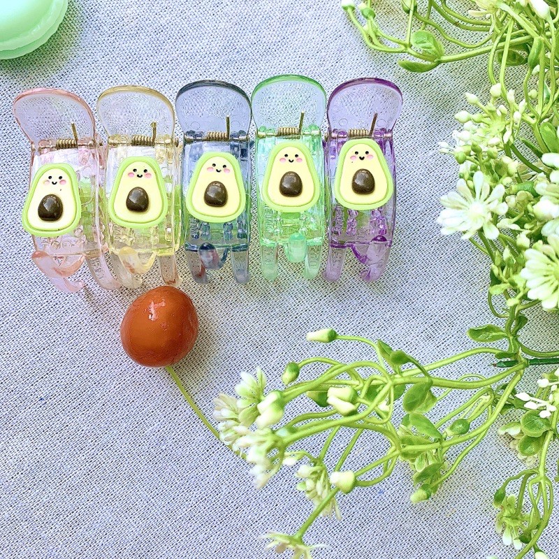 🌸sẵn🌸 Kẹp tóc càng cua quả bơ - 3 râu