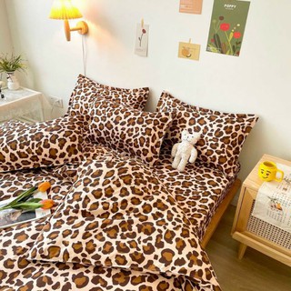 Bộ cotton poly Báo Nâu