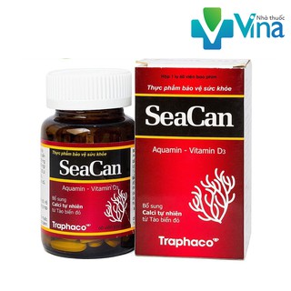Seacan- canxi tảo biển đỏ - Lọ 60 viên