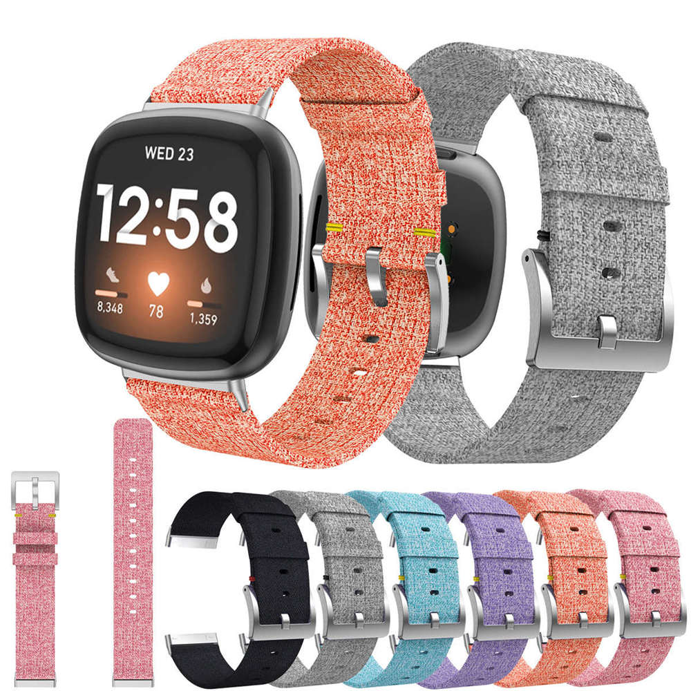 Dây Đeo Vải Jean Thay Thế Cho Đồng Hồ Thông Minh Fitbit Versa 3