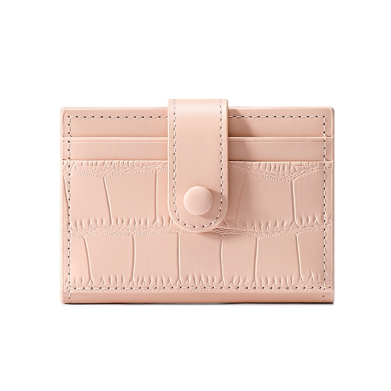 Ví ngắn PIERRE LOUES đựng thẻ/ tiền xu có khóa kéo họa tiết vân đá thời trang