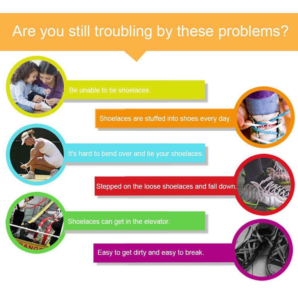 Gói 8 quai silicon gắn dây giày nhiều màu