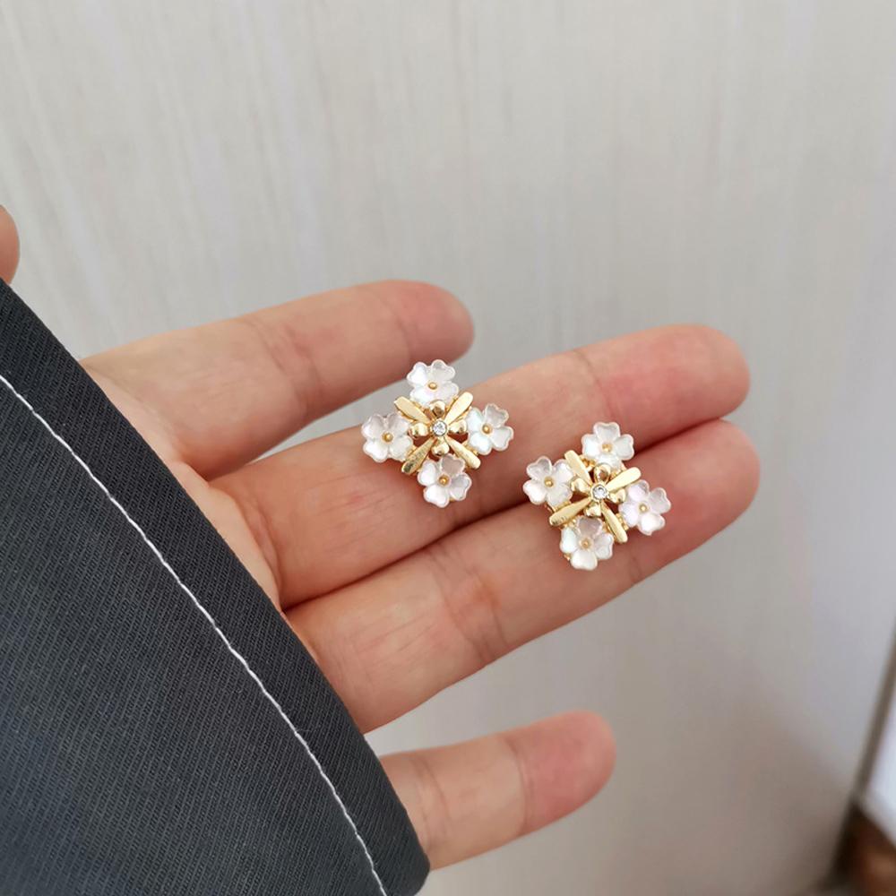 Bông Tai Xỏ Lỗ Họa Tiết Hình Học Thời Trang Cho Nữ