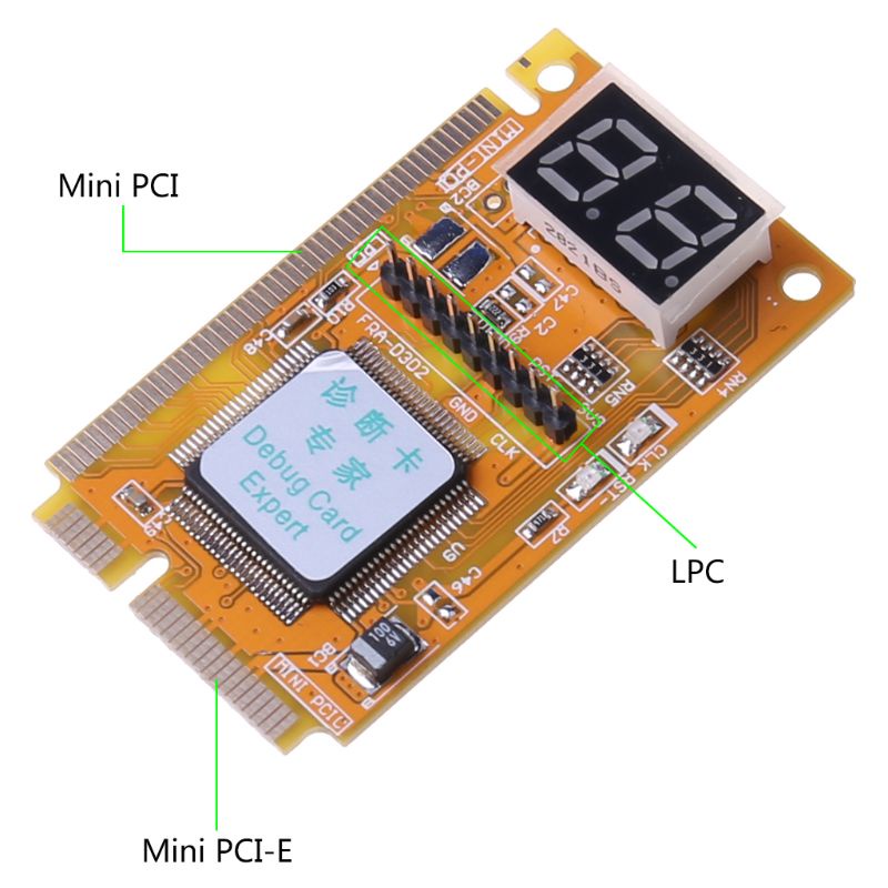 Bảng Mạch Kiểm Tra Thẻ Mini 3 Trong 1 Pci / Pci-E / Lpc Cho Laptop