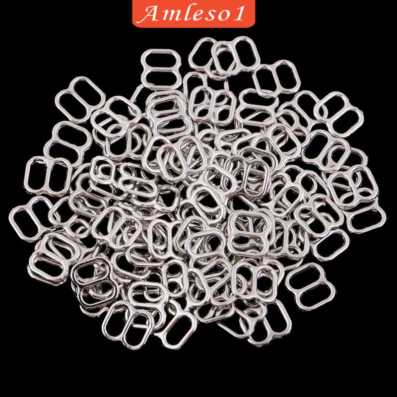 Set 100 Phụ Kiện Khóa Dây Áo Ngực Bikini 8 Móc 6mm Dễ Điều Chỉnh