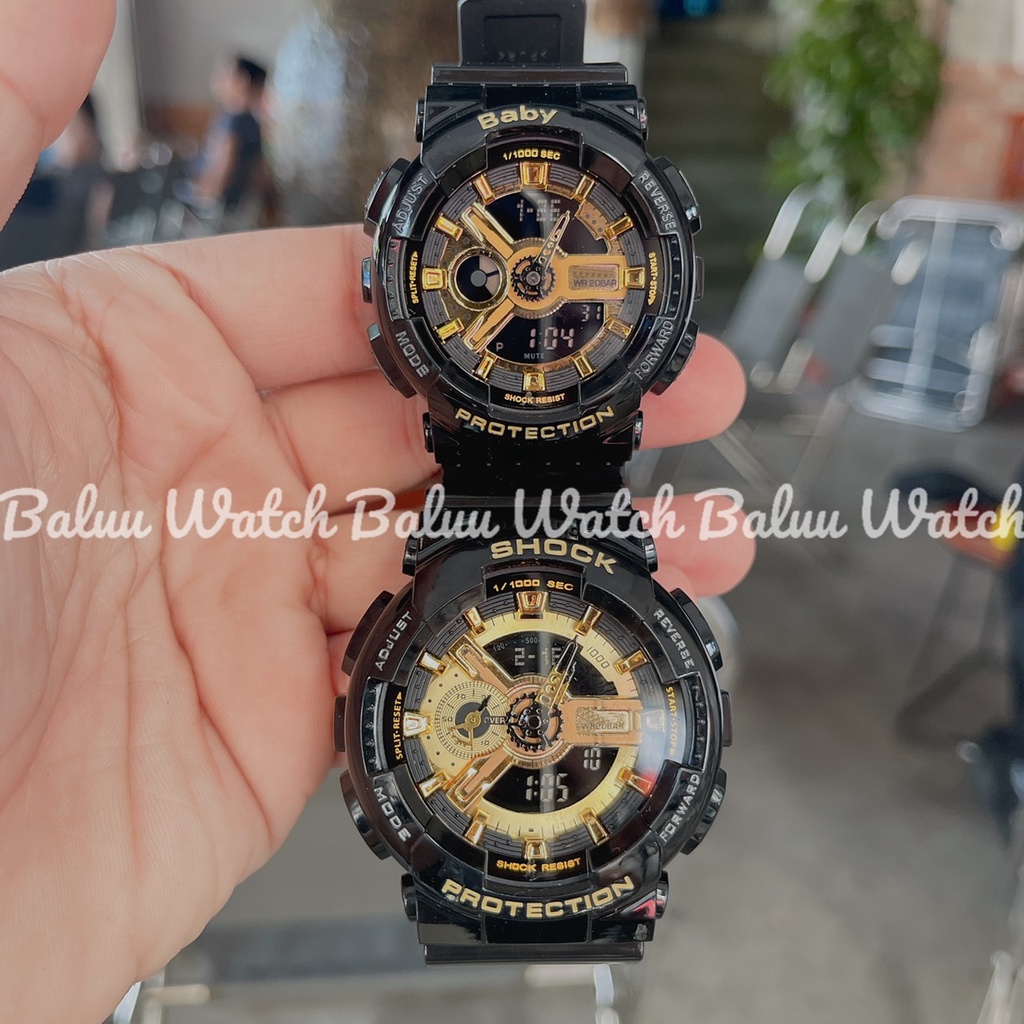 Đồng hồ nam nữ thể thao SHOCKBABY GA110 đen vàng kun shop