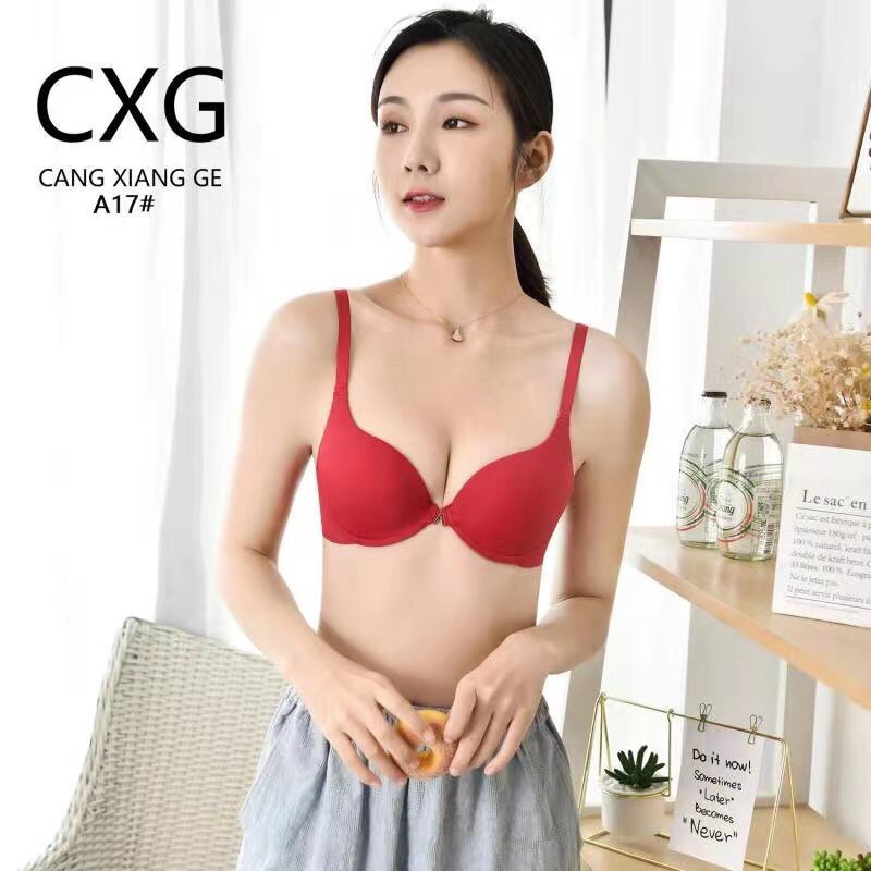 Áo Lót Nữ CXG A17 Siêu Đẩy Ngực, Mút Kép Trơn Có Gọng Nâng 4cm