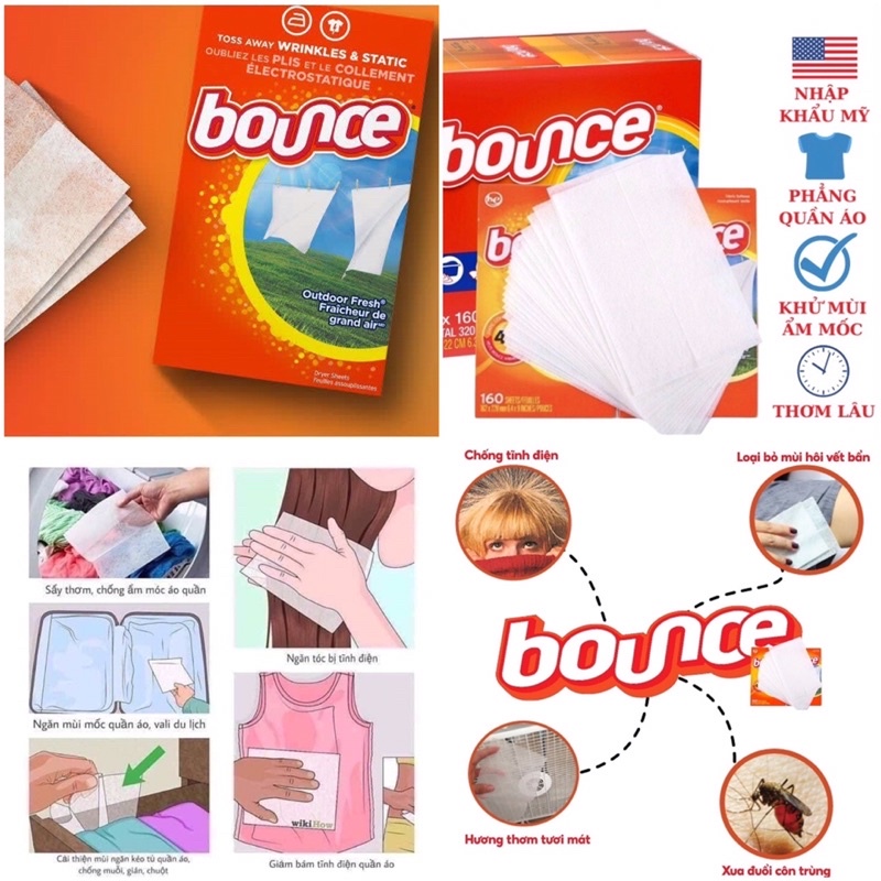 (TÁCH LẺ) GIẤY THƠM QUẦN ÁO BOUNCE