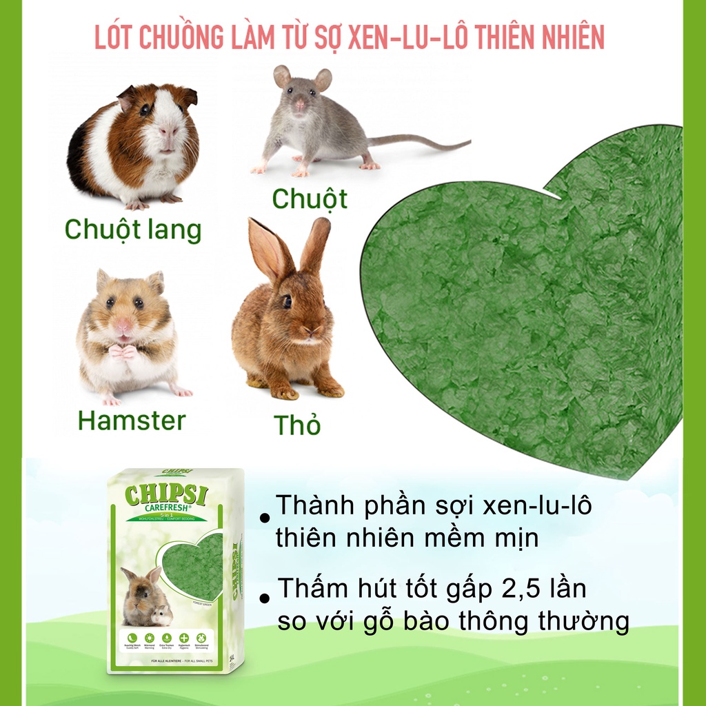 Lót chuồng giấy cho thú nhỏ Carefresh Confetti | Siêu thấm hút | Không bụi | Mềm mịn | Phân huỷ sinh học | Nhiều màu sắc